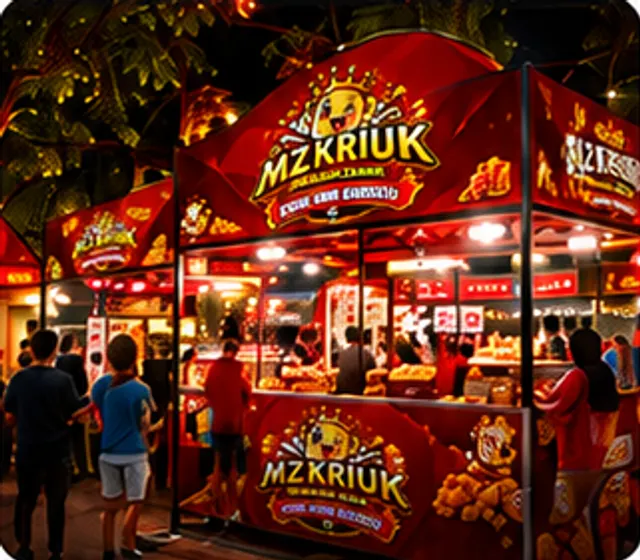 Ilustrasi suasana booth pada referensi desain MZ KRIUK